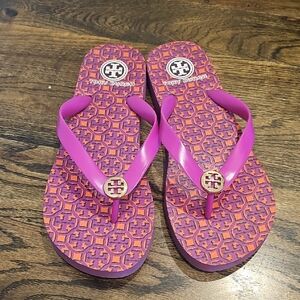 Tory Burch Vibrant Pink and Orange Sandals